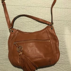 Michael Kors crossbody brown leather purse